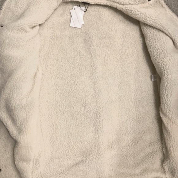 Something Navy Faux Fur Plaid Teddy Trucker Coat - Picture 8 of 12